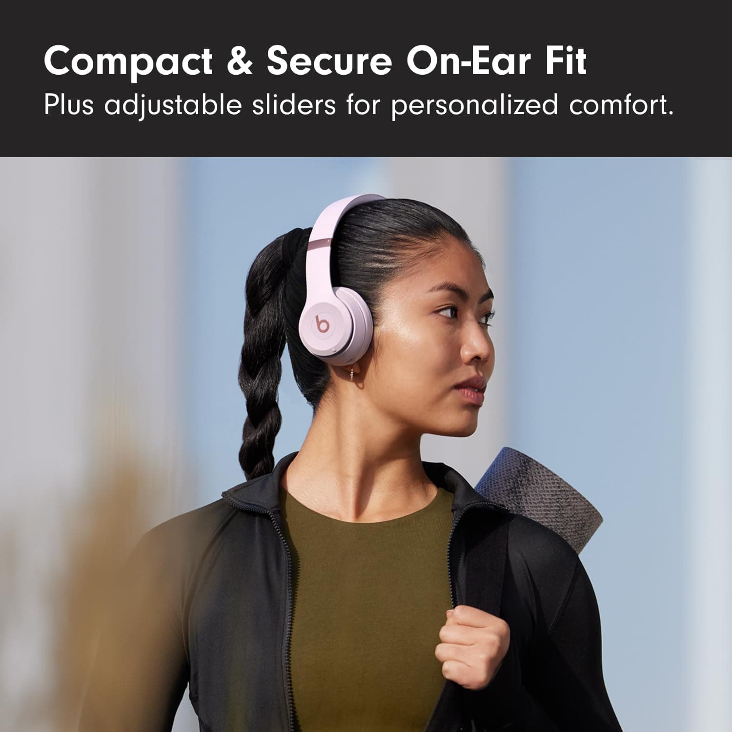 Beats Solo 4 - Wireless On-Ear Bluetooth Headphones, Up to 50-Hour Battery Life, Ultra-Lightweight Comfort, Powerful and Balanced Sound, Apple & Android Compatible - Cloud Pink Cloud Pink Standalone - Image 4