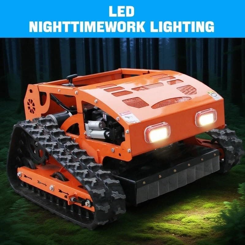 300lbs Remote Control Lawn Mower with 9Hp Four Stroke Gasoline Engine, Manganese Steel Blade, Adjustable Cutting Height and Speed, All Terrain Grass Cutter Yard Mower Remote Control (Orange) - Image 5