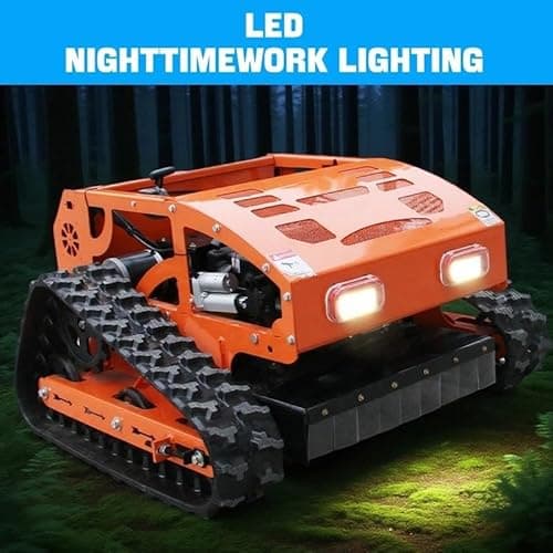 DigSwift 300lbs Remote Control Lawn Mower with 9Hp Four Stroke Gasoline Engine, Manganese Steel Blade, Adjustable Cutting Height and Speed, All Terrain Grass Cutter Yard Mower Remote Control (Orange) - Image 4