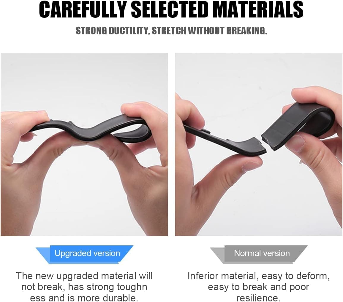 Car Back Seat Headrest Hooks, 4 Pack Black Stylish Back Seat Hanger for Car Handbag Clothes Coats Grocery Bags, Car Interior Accessories (Black2) - Image 3