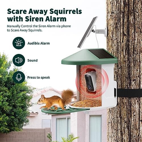 HARYMOR Bird Feeder with Camera with AI Identify Birds Species Solar Panel, Smart Bird House with Cam, 2K Live View, Instant Arrival Alerts - Image 8