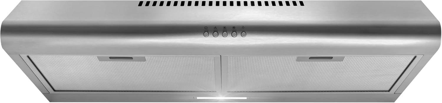 COSMO COS-5MU30 30 in. Delta Collection Ducted Under Cabinet Range Hood, Button Controls, Reusable Filters, LED Lights, Stainless Steel Stainless Steel 30 inch - Image 2