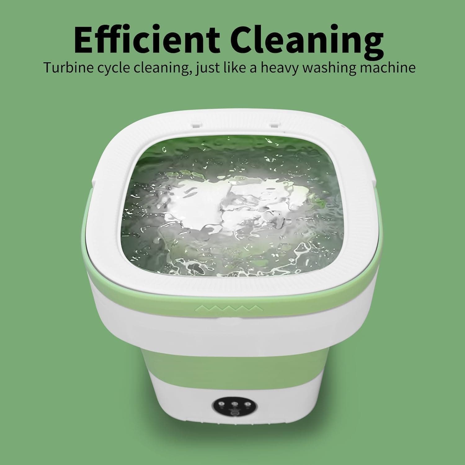 Portable Washing Machine, 16L Upgraded Mini Laundry Machine with Spin Basket, 3 Cleaning Modes Suitable for Small Clothes, Foldable Design Ideal for Home, Campain, Hotel and Apartment - Image 7