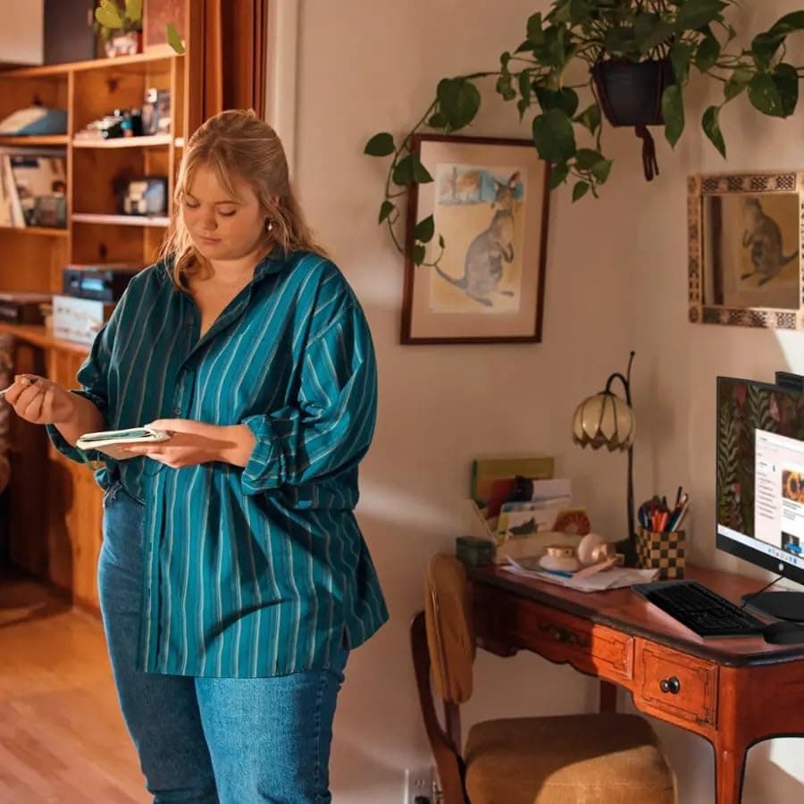 Lenovo 24 23.8" FHD All-in-One Desktop Computer for Home Office, Intel Processor 8-Core, 32GB DDR4 RAM, 1TB PCIe SSD, WiFi 6, Bluetooth 5.2, Business AIO, Keyboard and Mouse, Black, Windows 11 Home 32GB RAM, 1TB PCIe SSD - Image 10