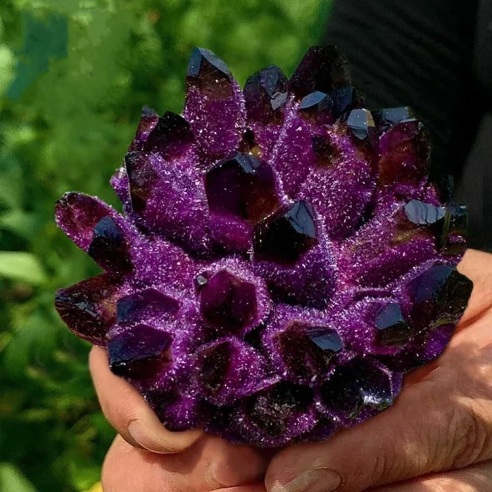 Natural Crystal Amethyst Cluster, Amethyst Crystal Rock, Large Natural Amethyst Crystal Clusters Stone, Raw Amethyst Stone, Natural Amethyst Geode Cave Healing Crystal Stones(200-300g) - Image 2