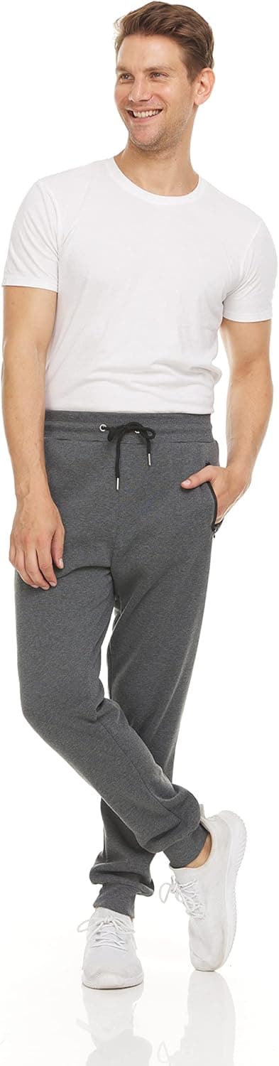 PURE CHAMP Mens 3 Pack Fleece Active Athletic Workout Jogger Sweatpants for Men with Zipper Pocket and Drawstring Size S-3XL X-Large Set 1 - Image 3