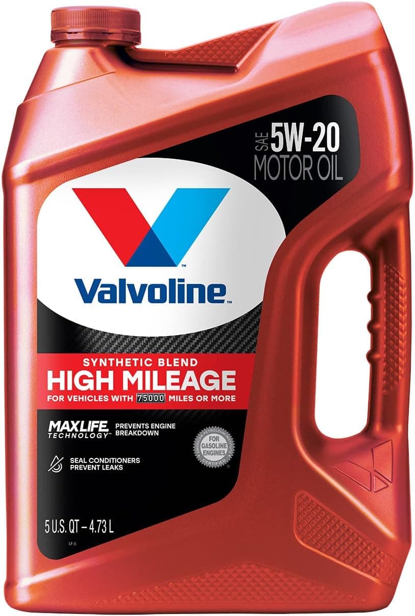 Aceite de motor sintético mezclado Valvoline de alto kilometraje con tecnología MaxLife SAE 5W-20 5 QT - Image 2