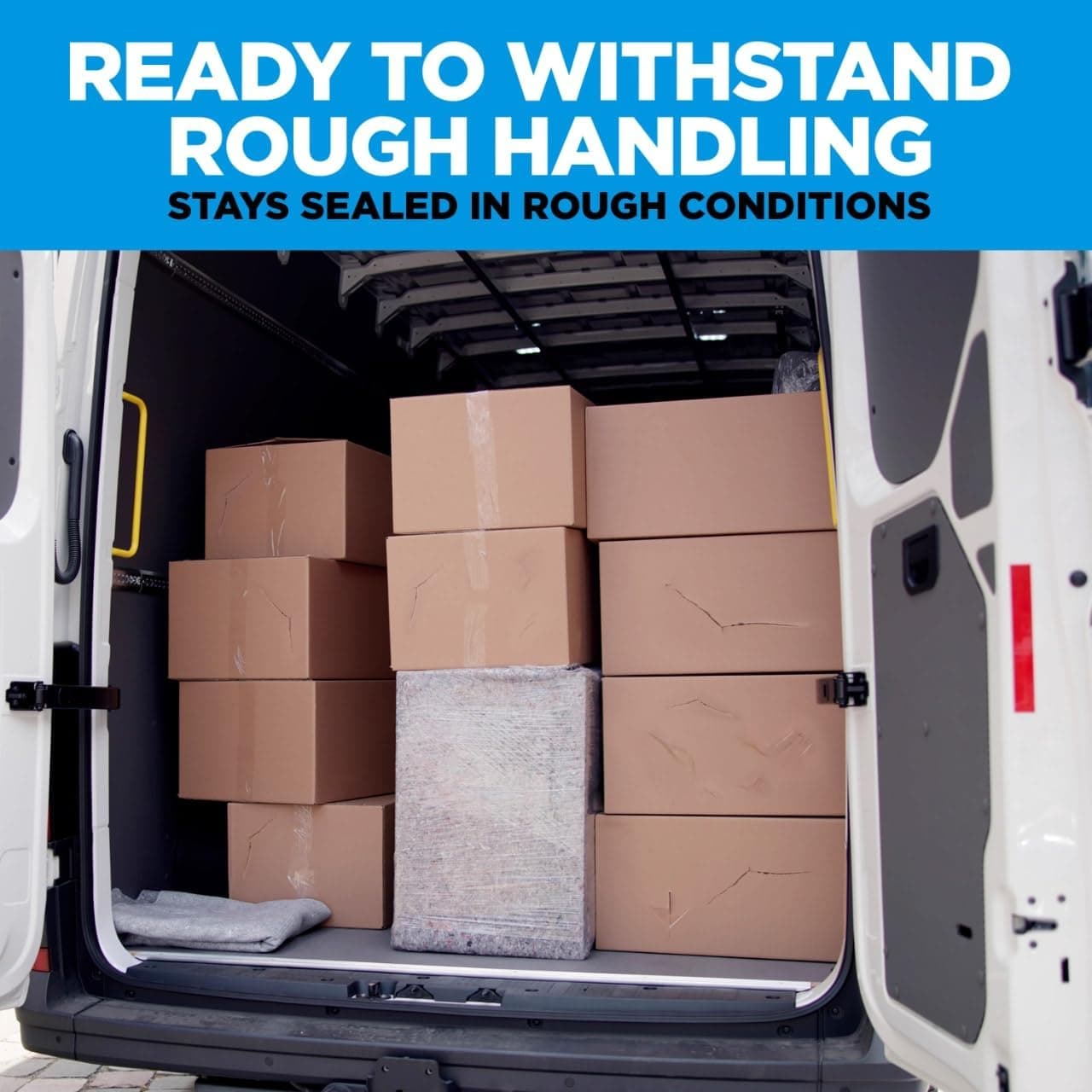 Scotch Heavy Duty Shipping Packing Tape, Clear, Packing Tape for Moving Boxes and Packaging Supplies, 1.88 in. x 22.2 yd., 6 Roll Dispensers, Moving Supplies 6 Packs - Image 7