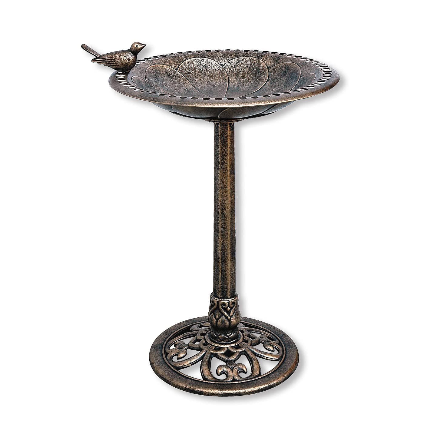 BACKYARD EXPRESSIONS PATIO · HOME · GARDEN 912449-WB Outdoor Garden Bird Bath- Bronze- Weather Resistant Polyresin-30 Inch-Backyard Expressions Bronze 2023 Model