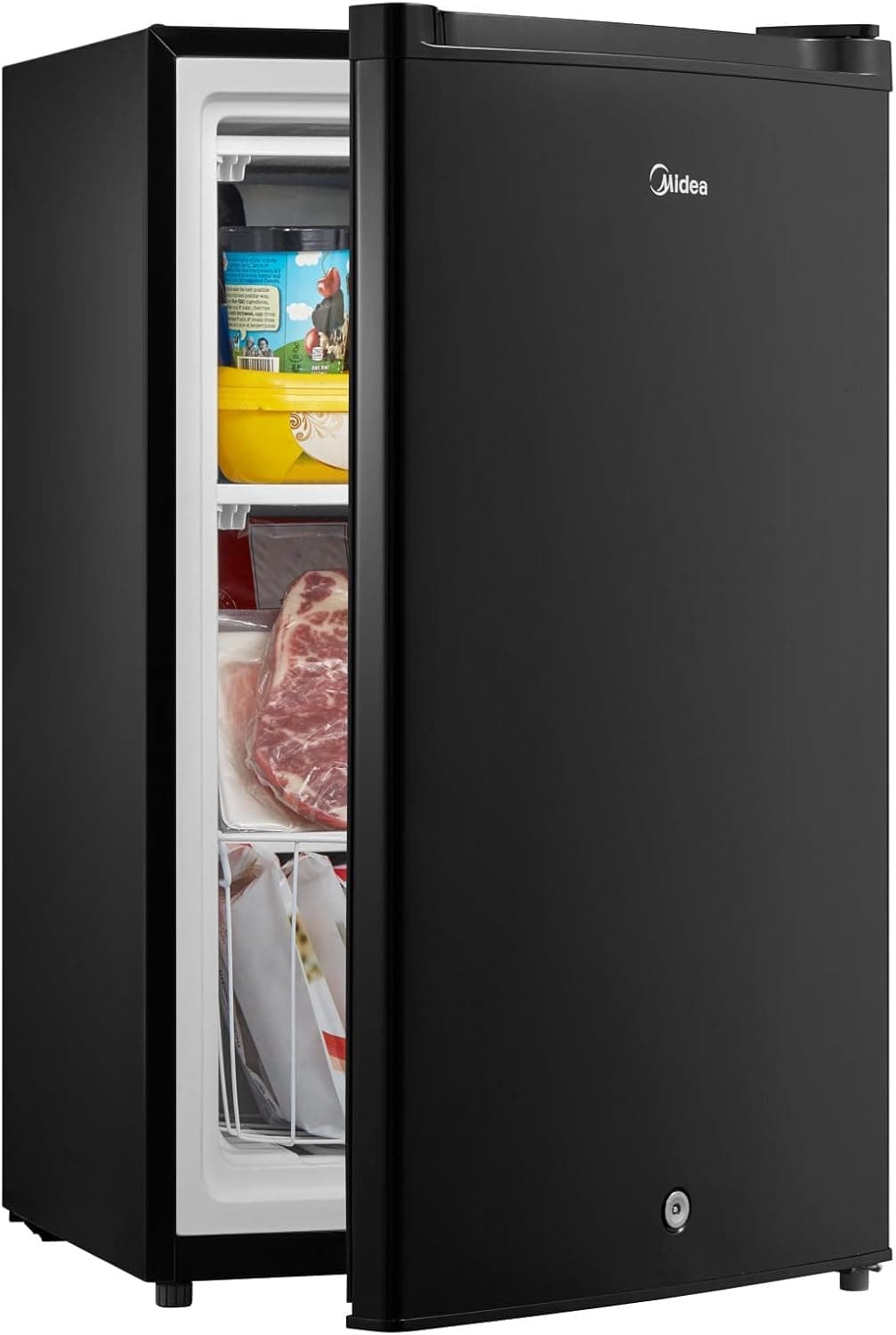 Midea MRU03M2ABB Upright Freezer Large Black, 3.0 Cubic Feet Black 3.0 Cubic Feet - Image 2