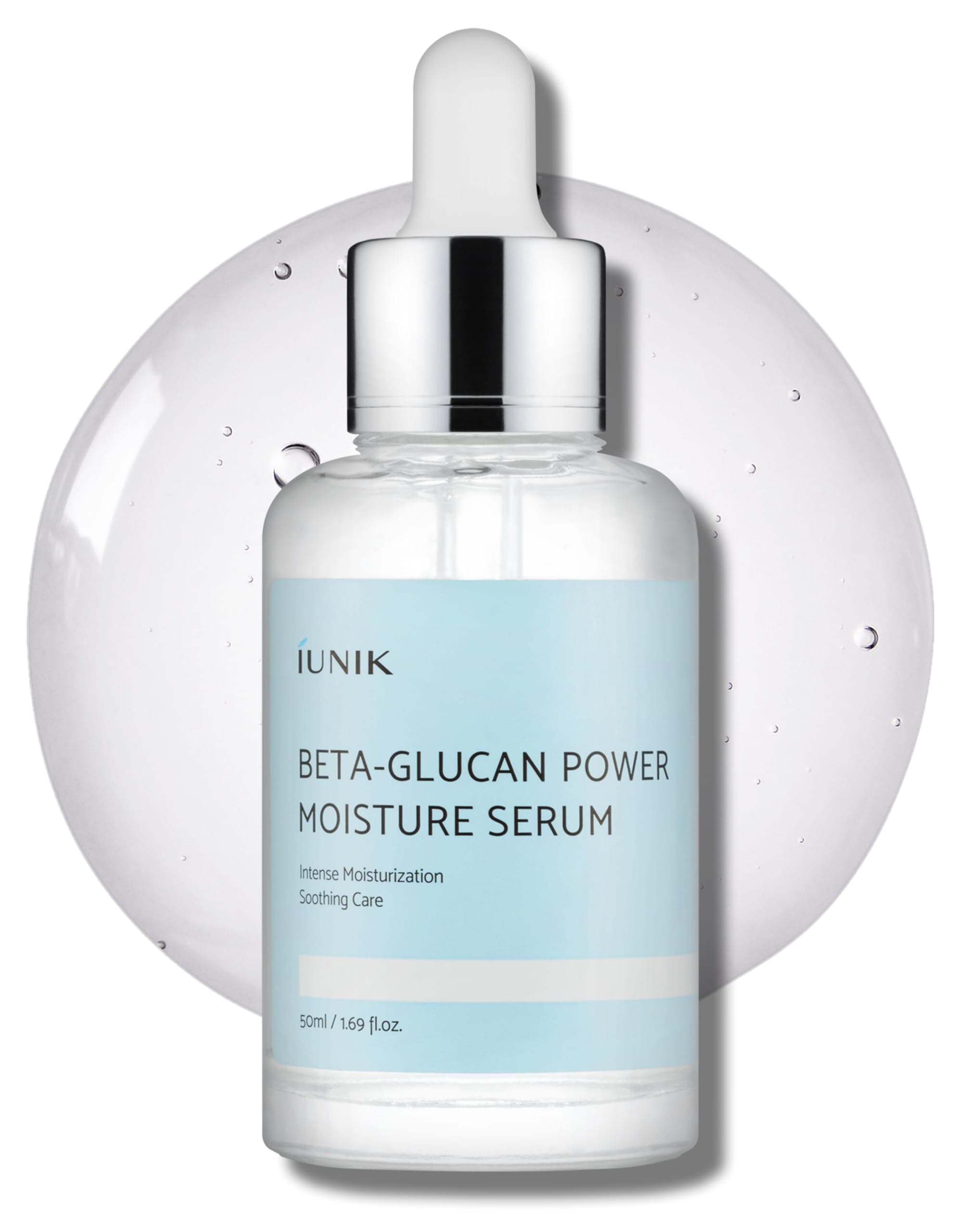 Sérum Vegan IUNIK Beta-Glucan Power Deep Moisture Hydratation Intense Extraits de Champignons et de Levures Dérivés Naturellement - Peau Sèche, Mûre, Flasque et Sensible Régénération Cellulaire Effet Lifting Soins de la Peau Coréens 1.71 Fl Oz (Pack de 1)