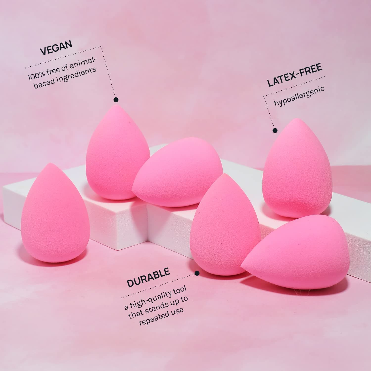 AOA Studio Collection makeup Sponge Set Latex Free and High-definition Set of 6 makeup Wonder blender For Powder Cream and Liquid, Super Soft Wonder Beauty Cosmetic - Image 9