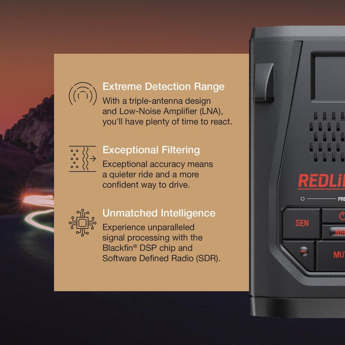 Escort Redline 360c Plug and Play Radar Detector - Extreme Range, Rapid Response Times, Full Stealth, 360 Degree Awareness, Advanced Filtering, Built-in WiFi, Apple CarPlay & Android Auto Compatible Redline 360c Radar Detector - Image 4