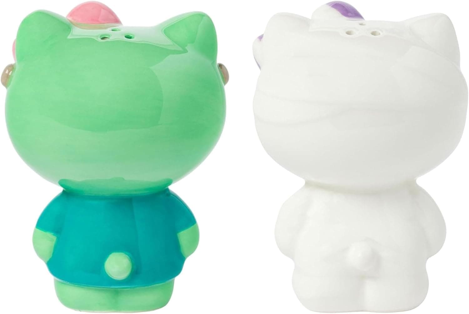 Silver Buffalo Sanrio Hello Kitty Halloween Ceramic Salt and Pepper Shaker Set, 5” L x 2” W x 3.5” H Sanrio Hello Kitty Christmas - Image 4