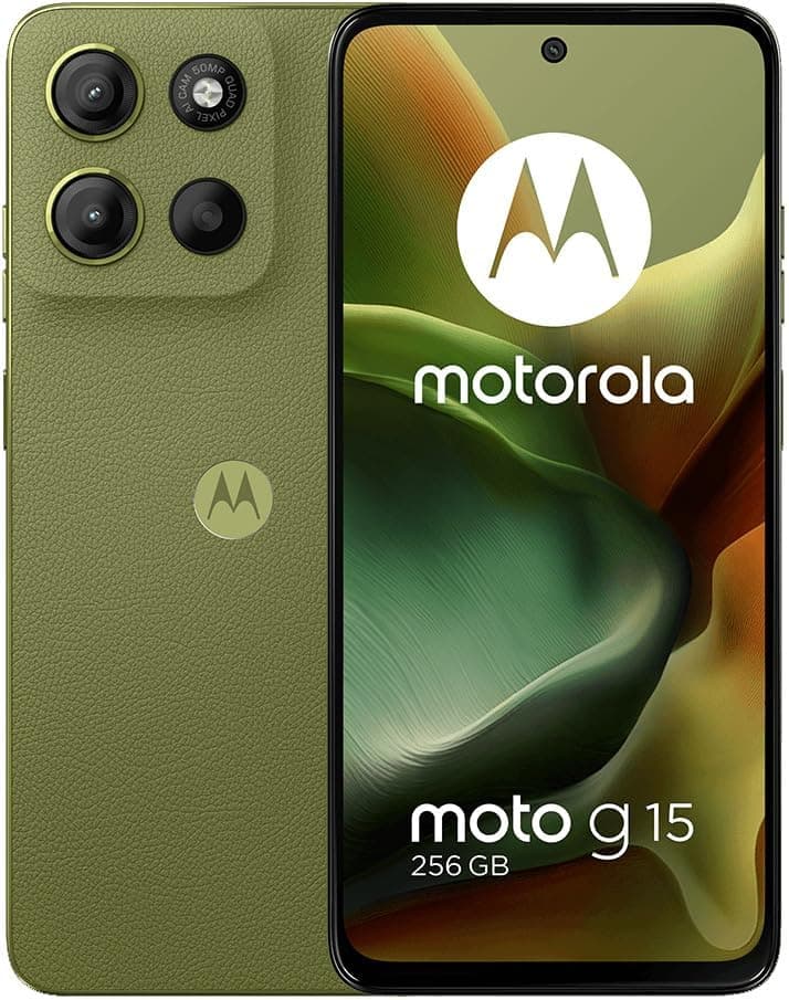 Motorola Moto G15 4G LTE (XT2521-2) 4+256GB Dual Sim | GSM Unlocked | International Model | for T-Mobile, Metro PCS, Mint & Tello - (Green) - Image 2
