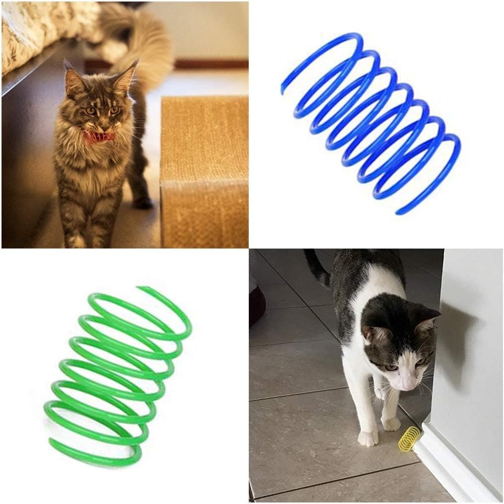 Juguete Interactivo en Espiral Andiker para Gatos, Creativo y Divertido, Plástico Resistente y Pesado para Jugar, Morder y Cazar, Juguetes para Gatitos, Colorido, 12 piezas - Image 7