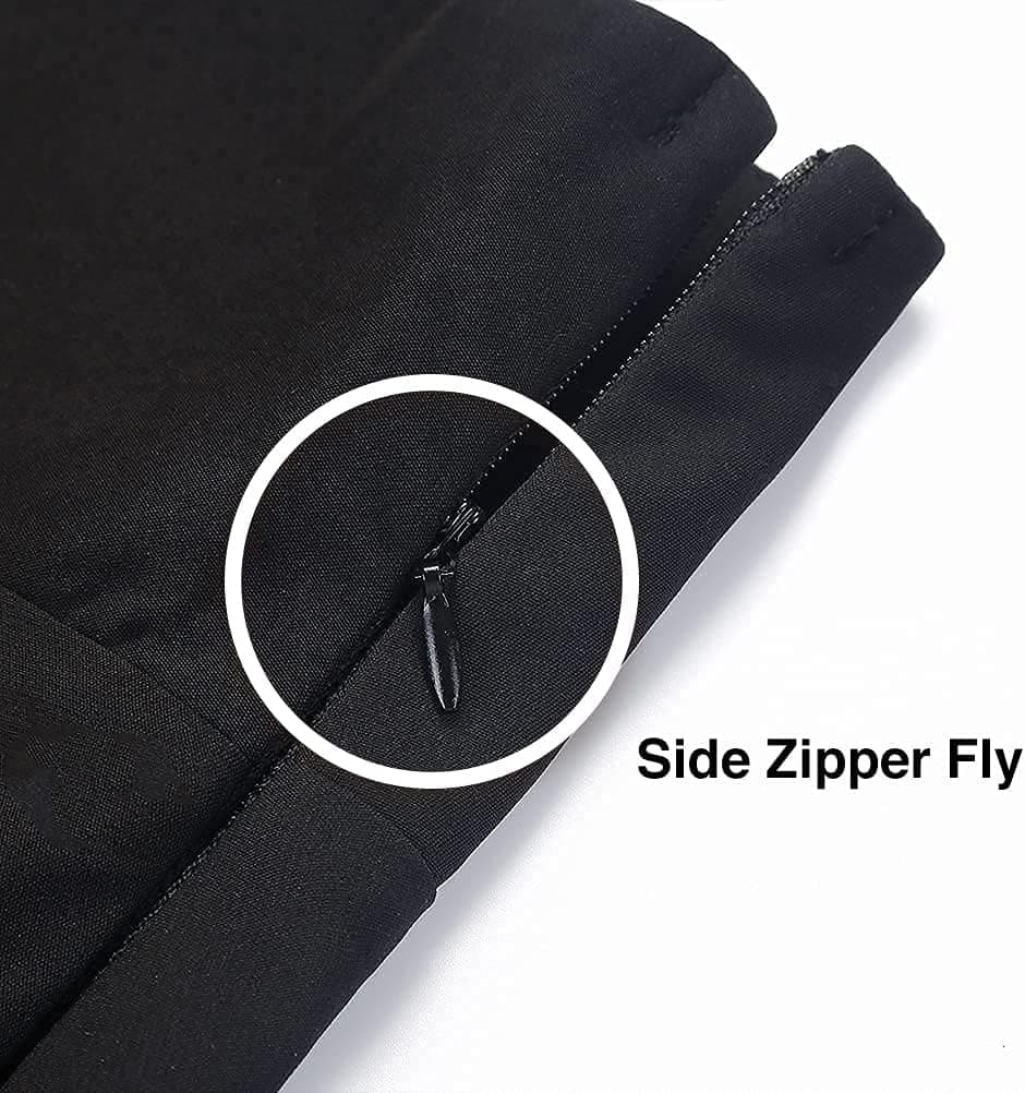 IDEALSANXUN Gothic Plaid Mini Skirts for Women Short High Waist Plaid Skirts Medium A Pure Black - Image 6