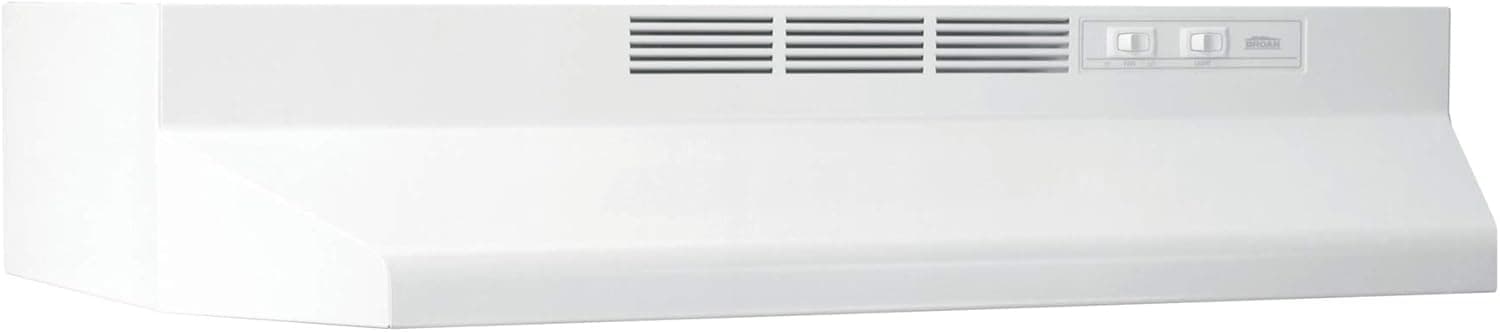 Broan-NuTone 413001 Non-Ducted Ductless Range Hood with Lights Exhaust Fan for Under Cabinet, 30-Inch, White White 30-Inch - Image 2