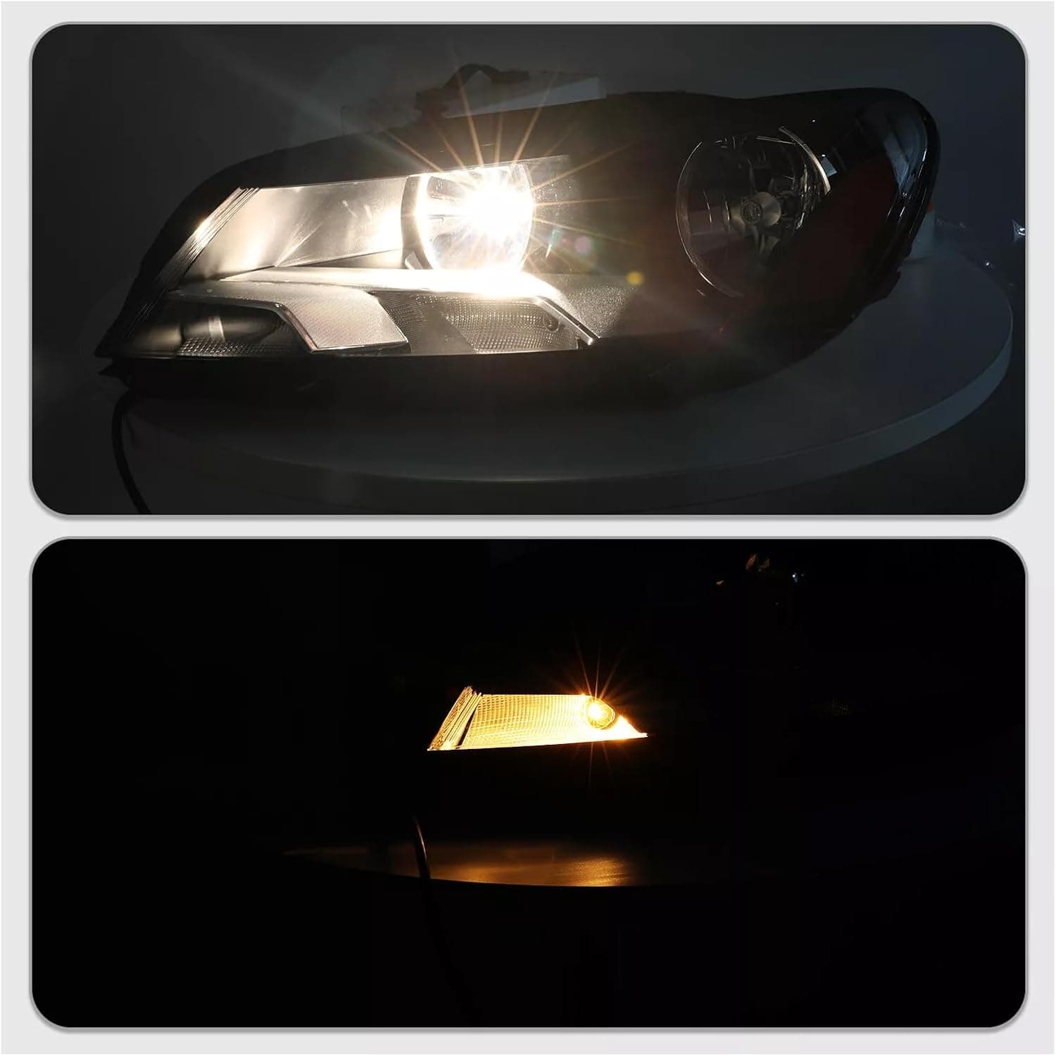 Headlights Assembly For 2012 2013 2014 2015 Volkswagen Passat Headlights, for 12-15 VW Passat Head Lamps Set Halogen Pair OEM style 2012-2015 Passat Black - Image 8