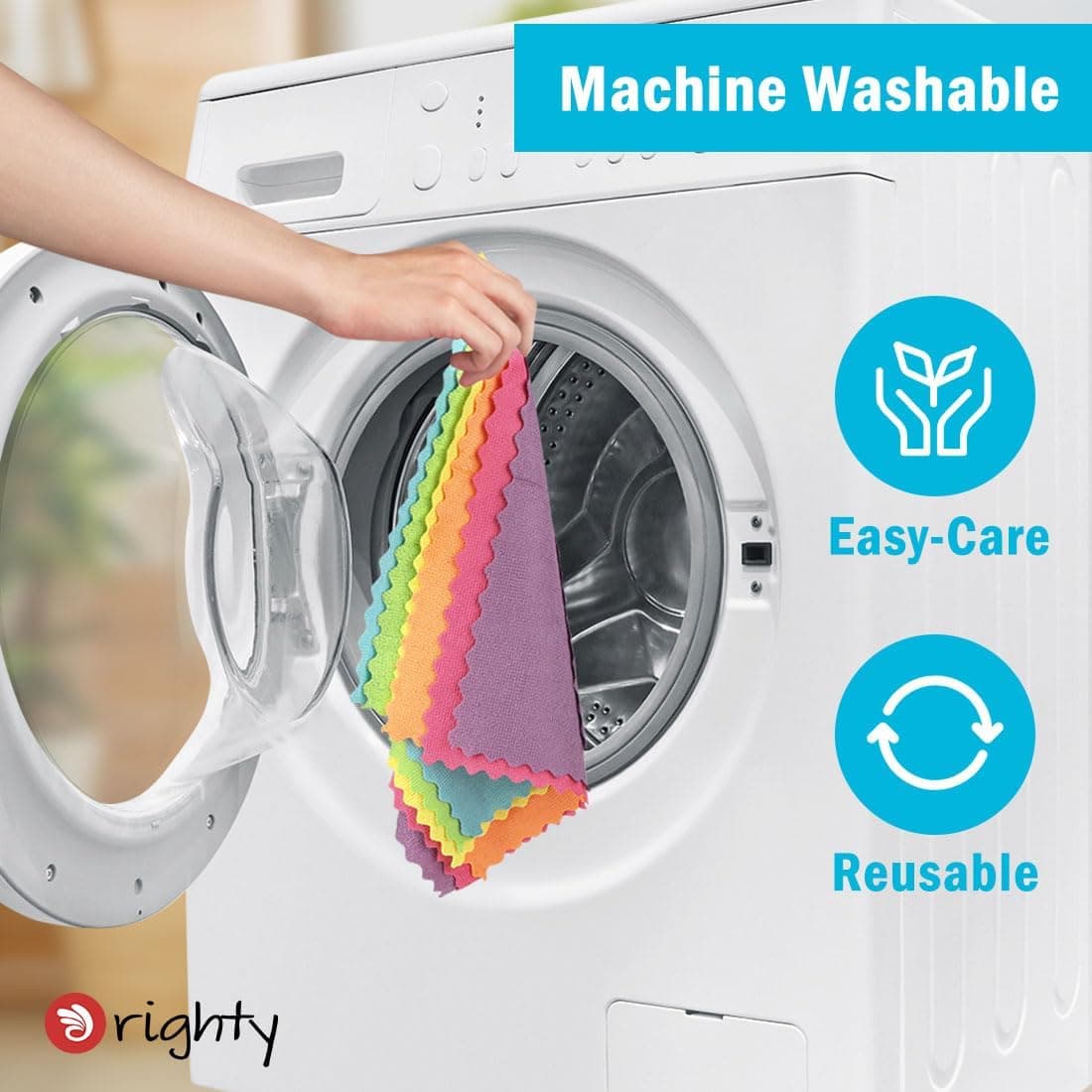 Orighty Microfiber Cleaning Cloth, 24 Pack Highly Absorbent Cleaning Rags, Household Cleaning Supplies, Reusable Lint Free Cloths Microfiber Rag for House, Kitchen, Car Care, 12x11 inch Multicolor 24 Pack - Image 8