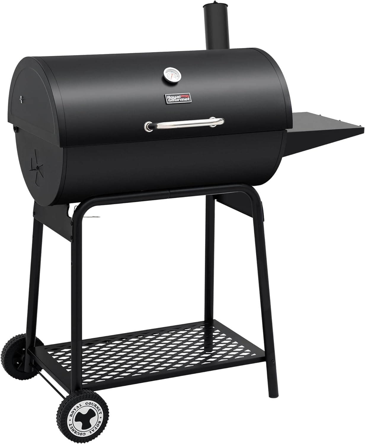 Royal Gourmet CC1830 30 Inch Barrel Charcoal Grill with Warming Rack, Outdoor BBQ Grill with 627 Sq. In. Grilling Space for Backyard, Patio and Parties, Black - Image 2