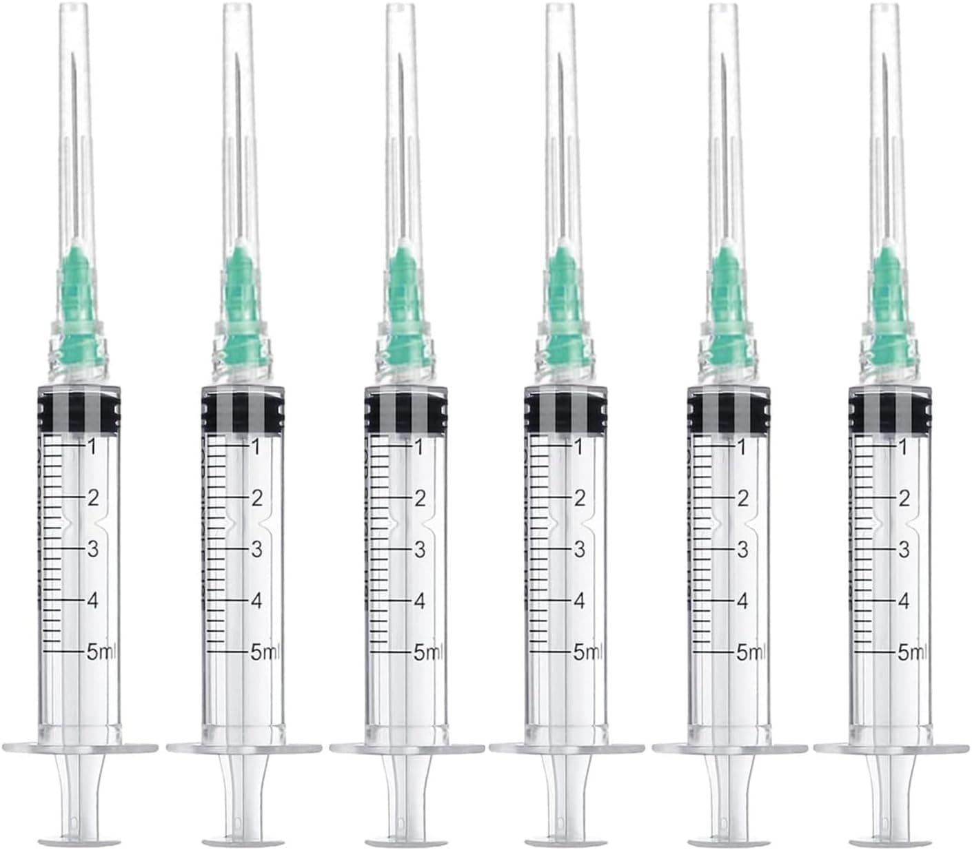 10 Pack 5ml/cc Disposable Luer Lock Lab Syringes with 21Ga 1.5 Inch Needle , Individually Sealed Packed 5ml 10.0 - Image 2