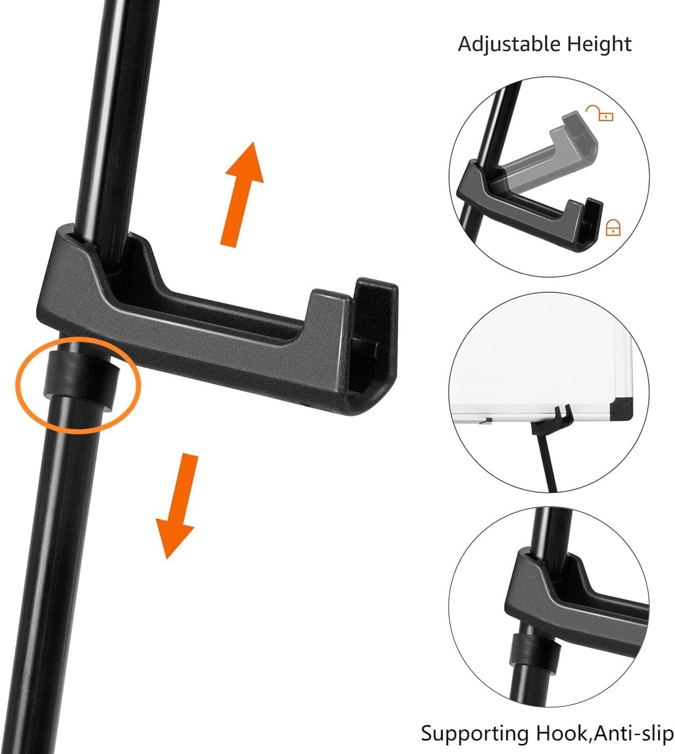 Amazon Basics Easel Display Stand, Instant Floor Poster, Lightweight, Collapsible and Portable with Tripod Base, Black Steel (supports 5 pounds) - Image 3