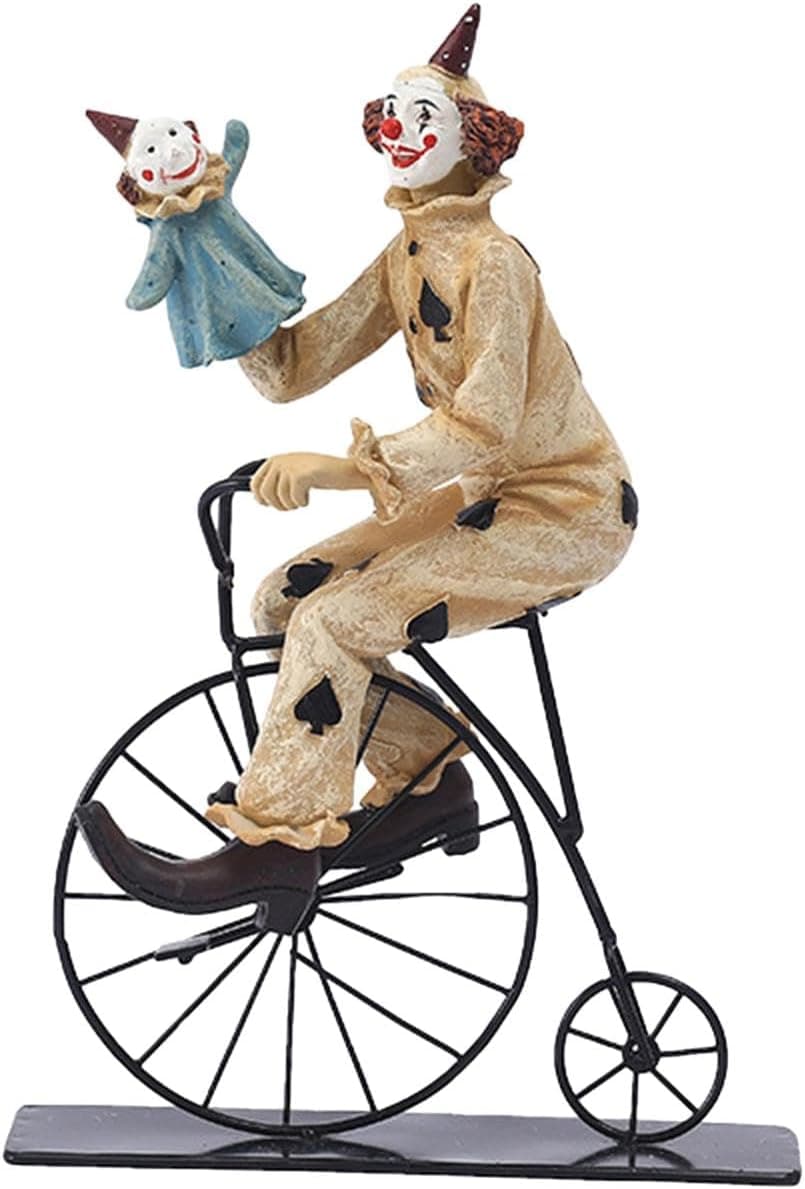 Clown Figurine Clown Statue Sculpture Collection Statuette Desk Ornament for Table Centerpiece Cabinet Dining Room Decor Gift, Style C - Image 8