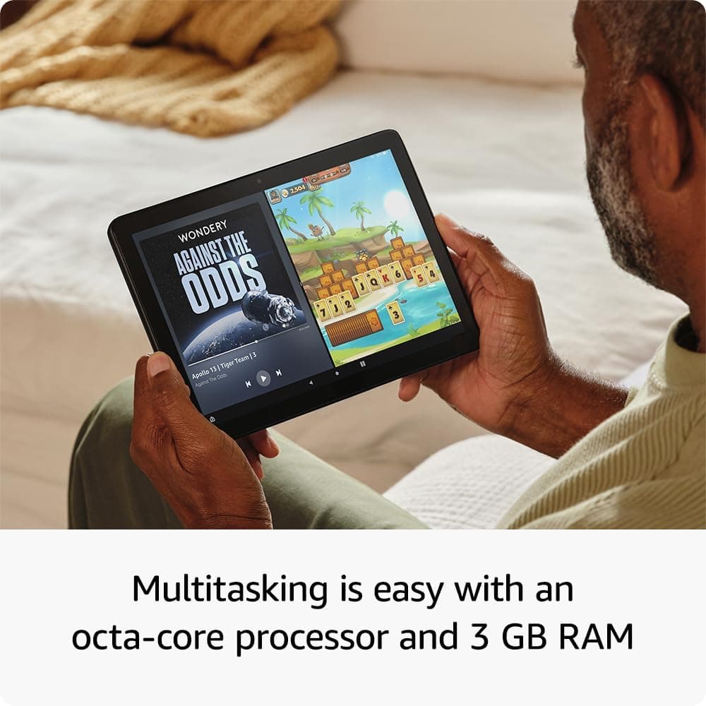 Amazon Fire HD 10 tablet (newest model) built for relaxation, 10.1" vibrant Full HD screen, octa-core processor, 3 GB RAM, 32 GB, Lilac 32 GB With Lockscreen Ads Lilac Amazon Fire HD 10 - Image 4