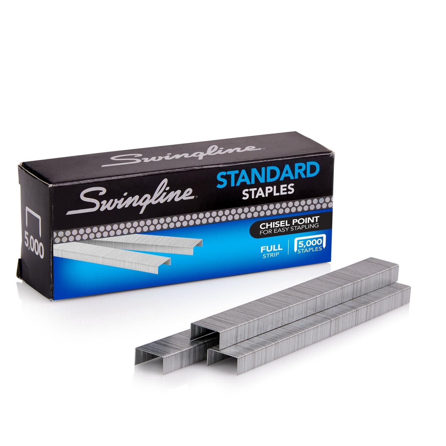 Swingline® Standard Staples, 1/4", Full Strip, Box of 5,000 1 Count