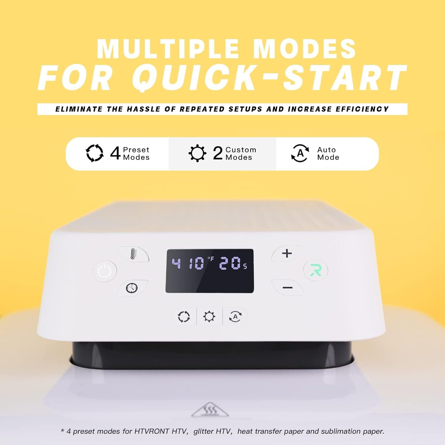 HTVRONT Auto Heat Press Machine for T Shirts - 15x15 Smart T Shirt Press Machine with Auto Release - Professional Heat Press for Sublimation, Vinyl, Heat Transfer Projects white - Image 4