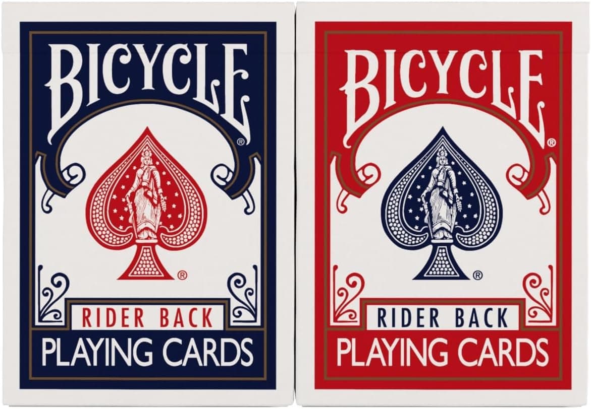 Bicycle Rider Back Playing Cards, Standard Poker Size Deck of Cards, Red & Blue (2 Pack), Classic Cards for Poker, Blackjack, Family Game Night & Card Games, Fun for All Ages - Image 3