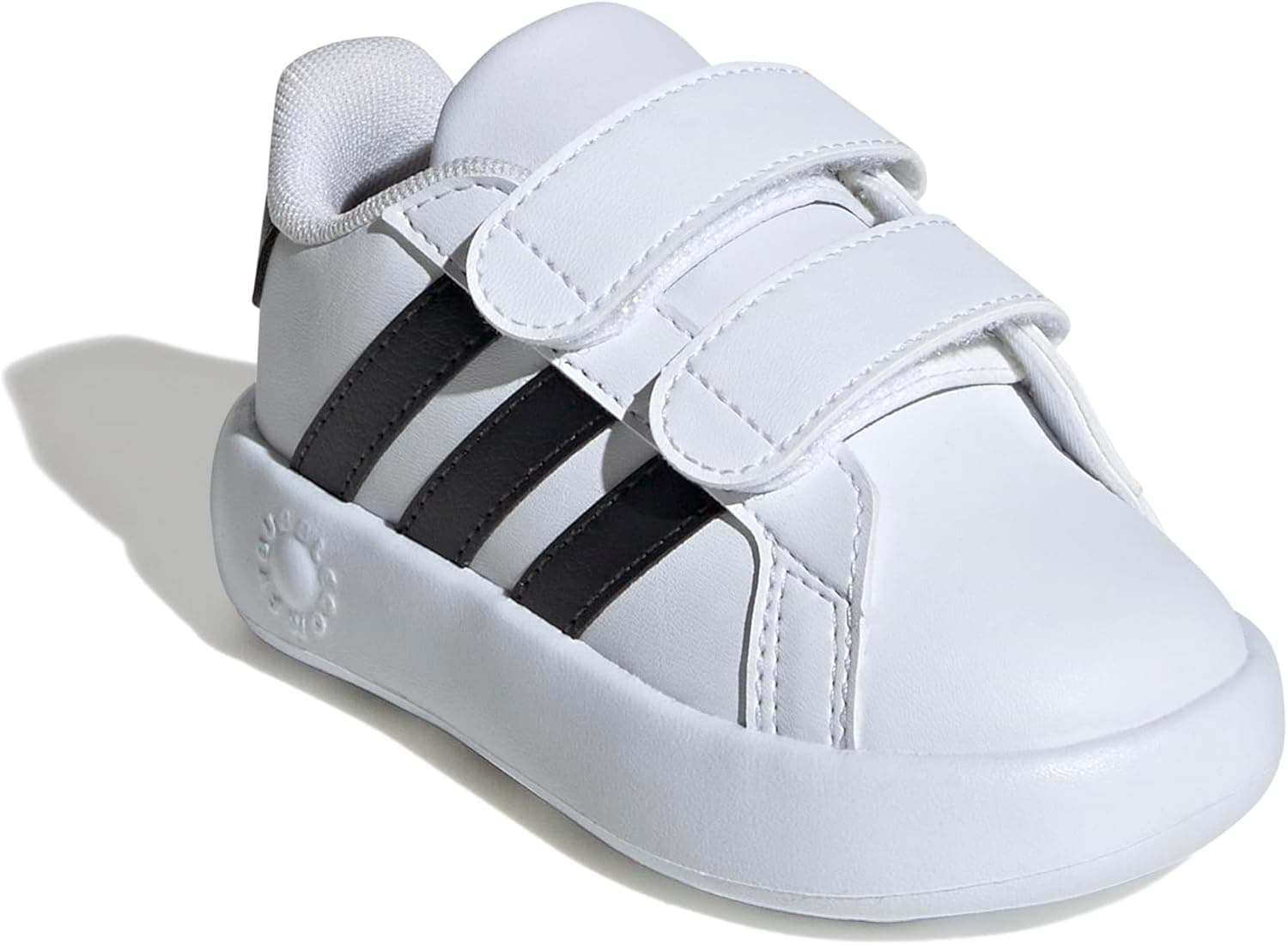 adidas Kids' Grand Court 2.0 Shoes 8 Toddler White/Black/White - Image 5