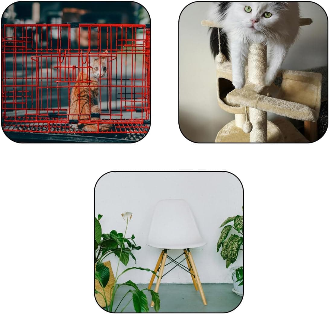 Cat Hammock for Cage Hanging ，Summer Breathable Coolness Oxford Cat Hammock Bed，with Straps and Metal Hooks Bed for Cats Small Dogs Rabbits - Image 8