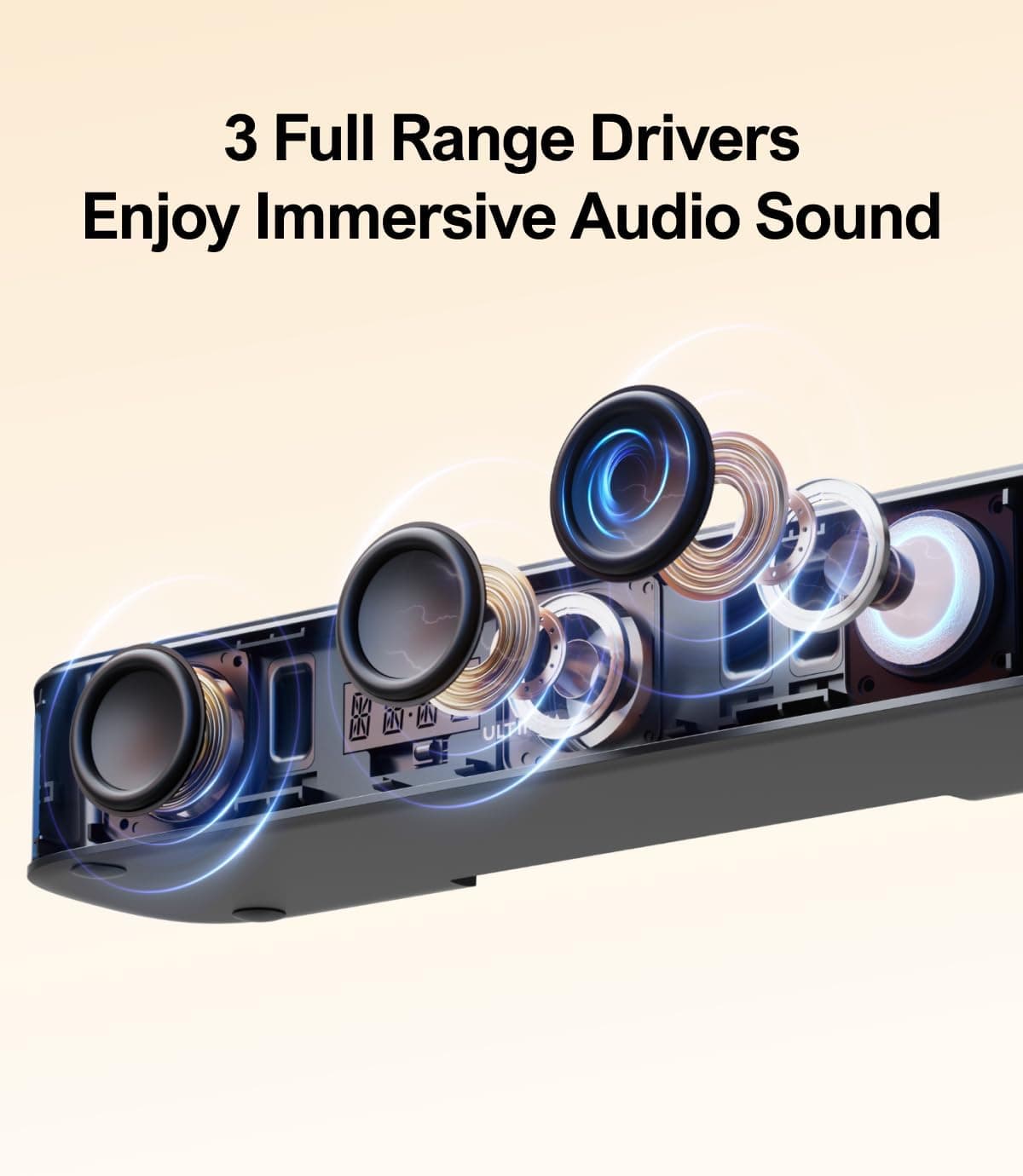 ULTIMEA 7.1ch Sound Bar with Subwoofer, Virtual Surround Sound System for TV, Sound Bar for Smart TV with 4 Surround Speakers, Peak Power 330W, TV Soundbar with App Control, Opt/AUX/BT, Aura A40 U2601 - Image 9