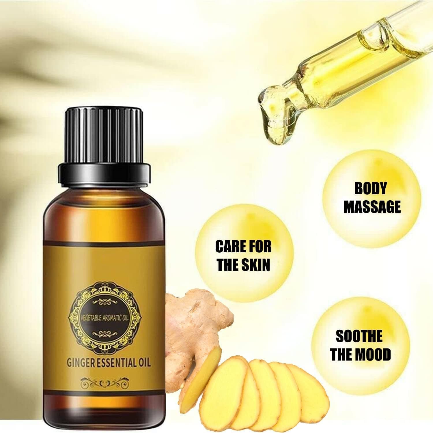 10 Pack Belly Drainage Ginger Oil, Ginger Oil Lymphatic Drainage Massage Oil, Natural Lymphatic Drainage Ginger Oil,Ginger Massage Oil,Plant Aroma Oil, Natural Ginger Essential Oil - Image 7