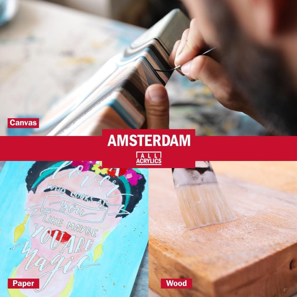 Amsterdam Acrylic Standard Series Paint Set 6x20ml, Pearl - Image 9