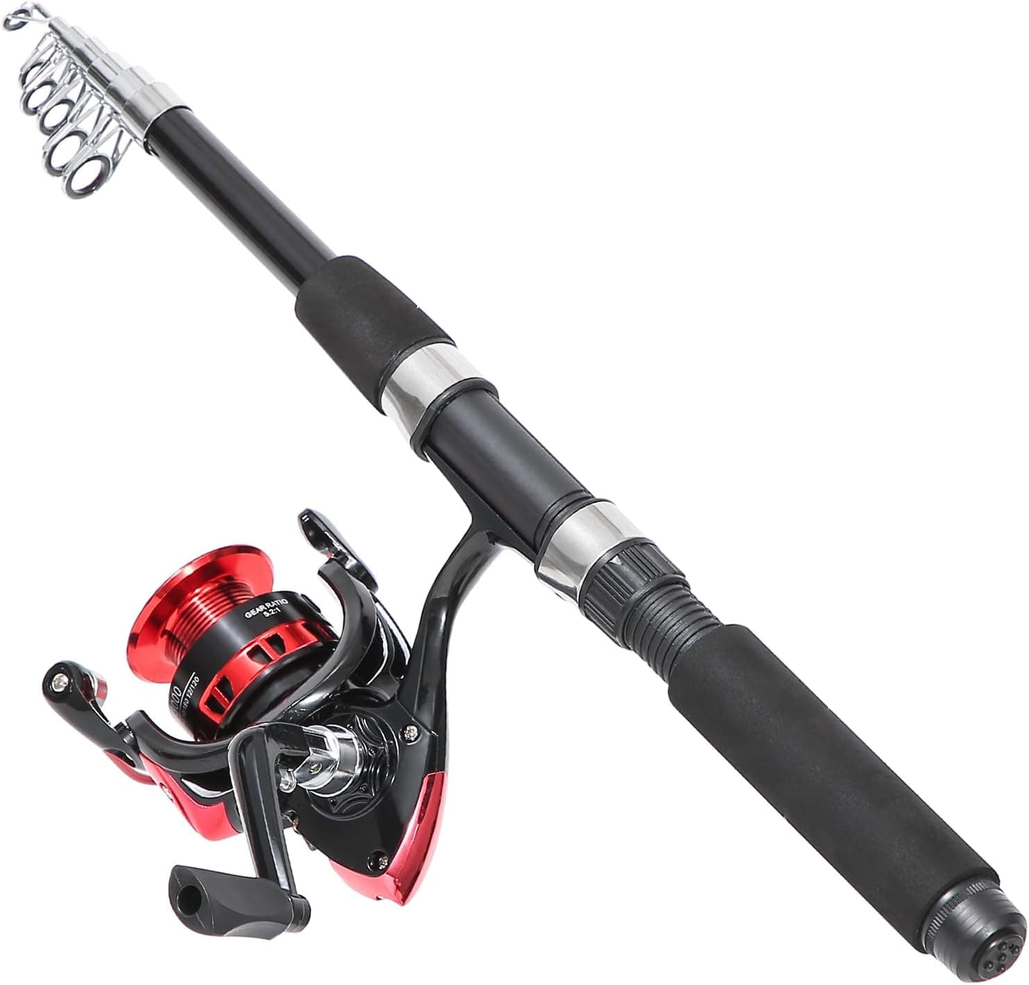 Fishing Rod, 6.9ft 2Pcs Telescopic Fishing Rods Set, Carbon Fiber Fishing Pole, 2PCS Spinning Rod and Reel Combo with Carrier Bag Freshwater Fishing Rod and Reel Combos Kits Fishing Gear 2PCS Fishing Combo - Image 3