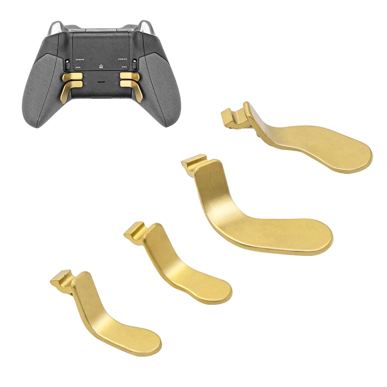 Mcbazel Metal Stainless Steel Paddles Trigger for Xbox Elite/Elite 2, Replacement Parts Accessories Kits Metal Paddles Compatible with Xbox Elite/Elite 2 Controller - 4 Pcs (Gold) - Image 3