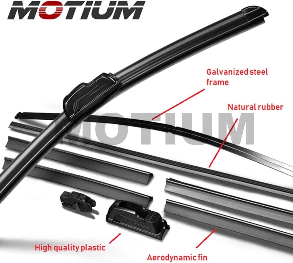 MOTIUM OEM QUALITY Premium All-Season Windshield Wiper Blades (22"+22" pair for front windshield) - Image 5