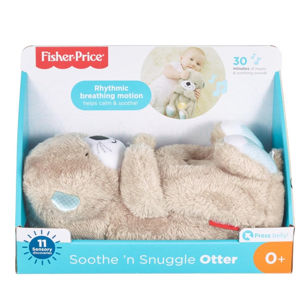 Fisher-Price Baby Toy Soothe 'n Snuggle Otter Portable Plush Sound Machine with Music Lights & Breathing Motion for Newborns 0+ Months 1 Count (Pack of 1) - Image 7
