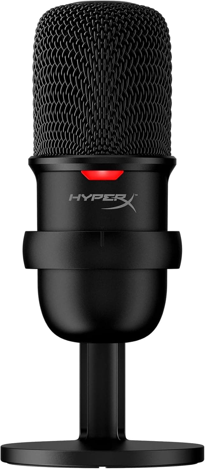 HyperX SoloCast – USB Condenser Gaming Microphone, for PC, PS4, PS5 and Mac, Tap-to-Mute Sensor, Cardioid Polar Pattern, great for Streaming, Podcasts, Twitch, YouTube, Discord,Black Black SoloCast Microphone - Image 2