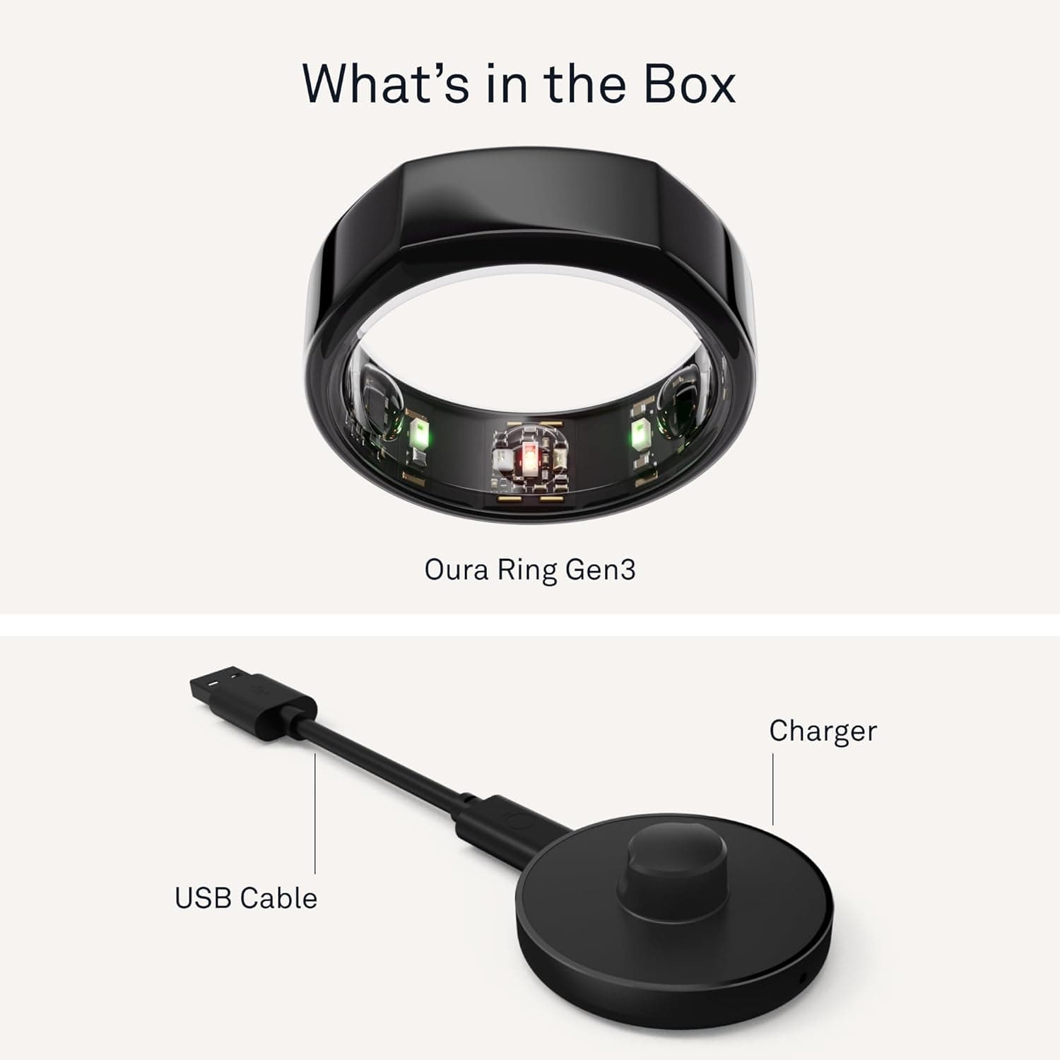 Oura Ring Gen3 Heritage - Black - Size 10 - Smart Ring - Size First with Oura Ring Gen3 Sizing Kit - Sleep Tracking Wearable - Heart Rate - Fitness Tracker - 5-7 Days Battery Life Heritage Black 10 - Image 9
