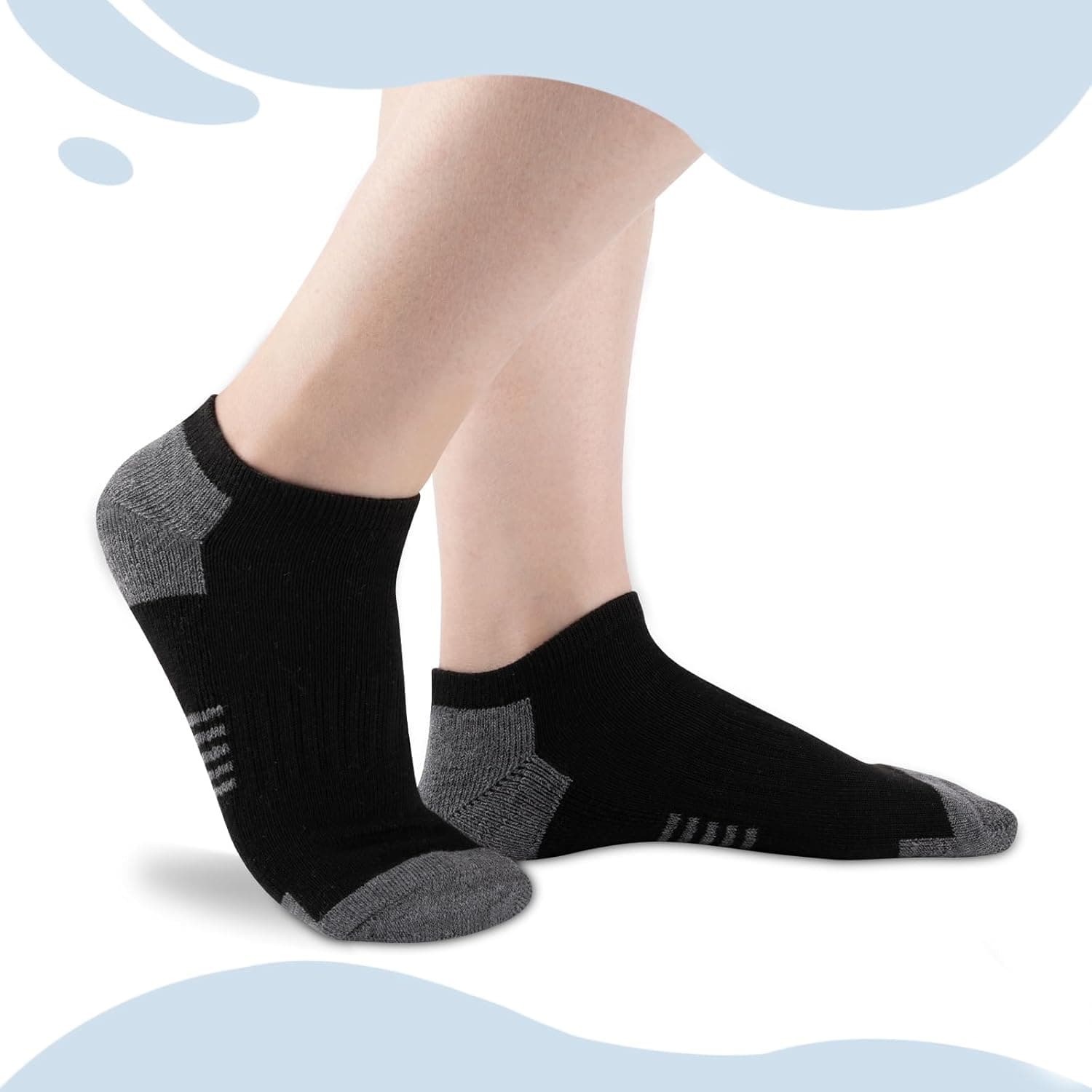 Comfoex 10 Pairs Boys Socks Low Cut Ankle Socks For Kids 8-10 4-6 6-8 Years Old Short Athletic Socks With Cushioned Sole 7-10 Years Black 10 Pairs - Image 6