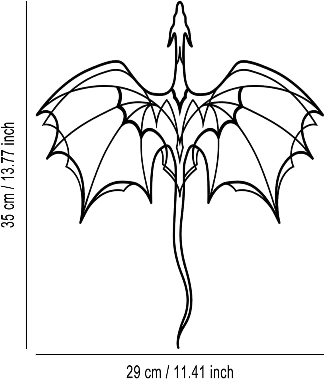 LIYOUYA Fantasy Dragon Metal Wall Decor - Black Simple Lines Dragon Wall Art Home Decor for Living Room, Bathroom, Bedroom, Dining Room, Porch, Farmhouse (Black) - Image 3