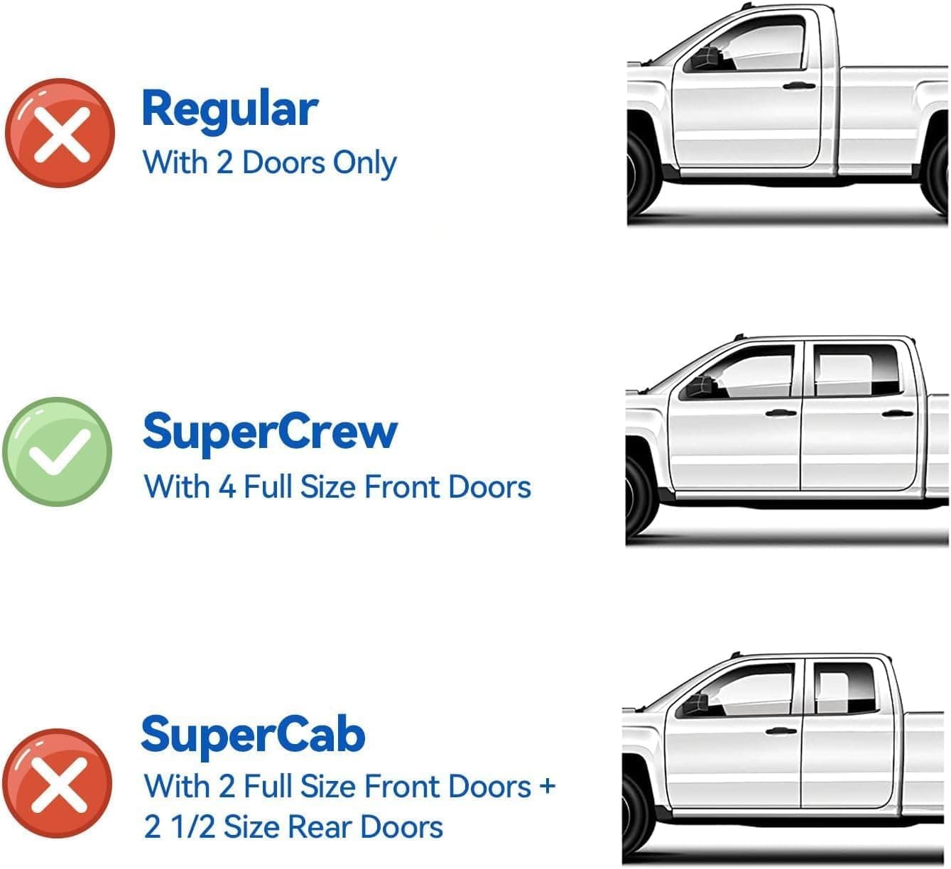 Deflectores de Ventana para Lluvia para Ford F150 SuperCrew 2015-2025, Sombrillas para Lluvia y Sol, Deflectores de Ventilación para 2017-2025 F-150 Raptor F250 F350 F450 F550 Super Duty Crew Cab, para Cabinas de Tamaño Completo 2015-2025 f150 SuperCrew - Image 5