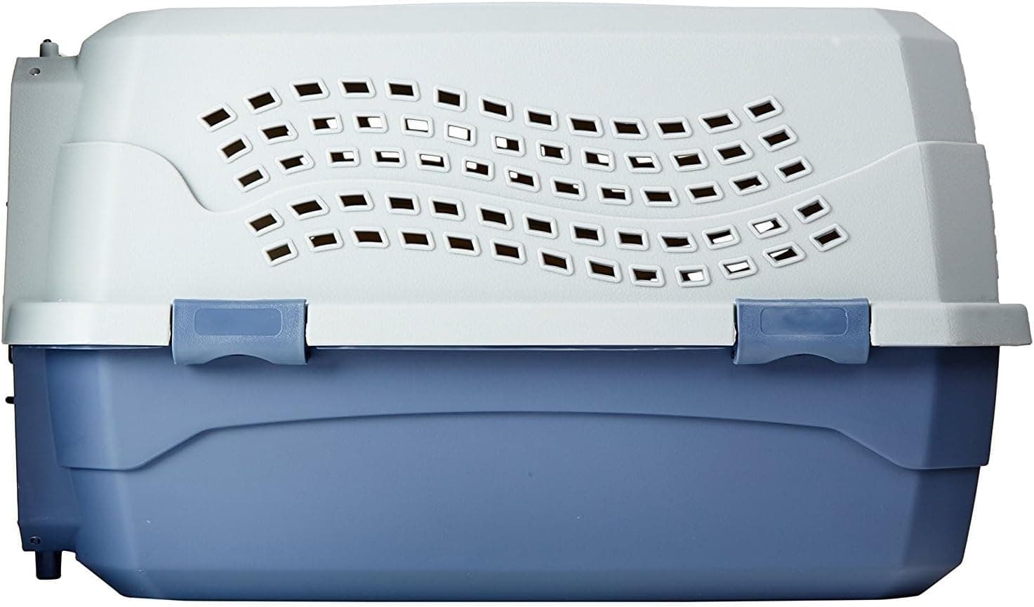 Amazon Basics 2-Door Top-Load Hard-Sided Dogs, Cats Pet Travel Carrier, Gray & Blue, 22.8"L x 15.0"W x 13.0"H Gray & Blue 22.8"L x 15.0"W x 13.0"H - Image 6