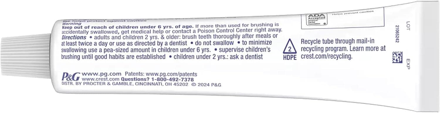 Crest Fluoride Anticavity Toothpaste, Prevents Cavities Before They Start, Regular Paste, 8.2 Ounce (Pack of 5) Mint 8.2 Ounce (Pack of 5) - Image 4