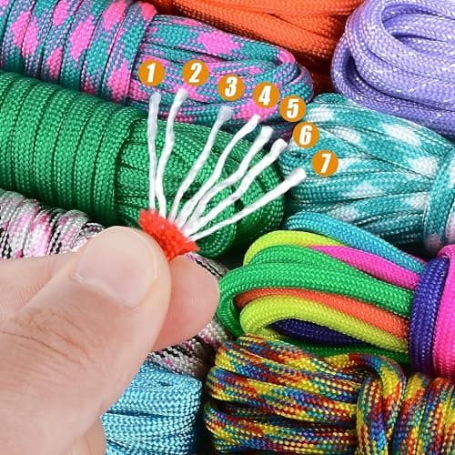 WEREWOLVES Paracord 550 Combo Crafting Kits with Instruction- 80 Colors 10ft Multifunction Paracord Ropes and Complete Accessories for Making Paracord Bracelets, Lanyards, Dog Colla (Forest) - Image 3