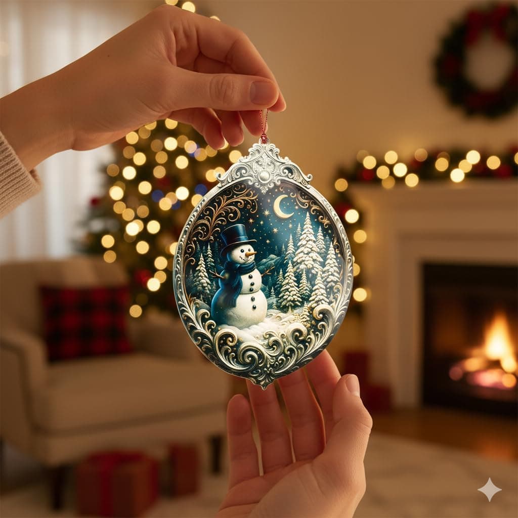 Christmas Ornament 2025 - Snowman Ornament - Snowman Ornaments for Christmas Tree - Acrylic Christmas Ornaments - Christmas Ornament 2025 - White Elephant Gifts - Xmas Tree Funny Decoration Snowman1 - Image 7